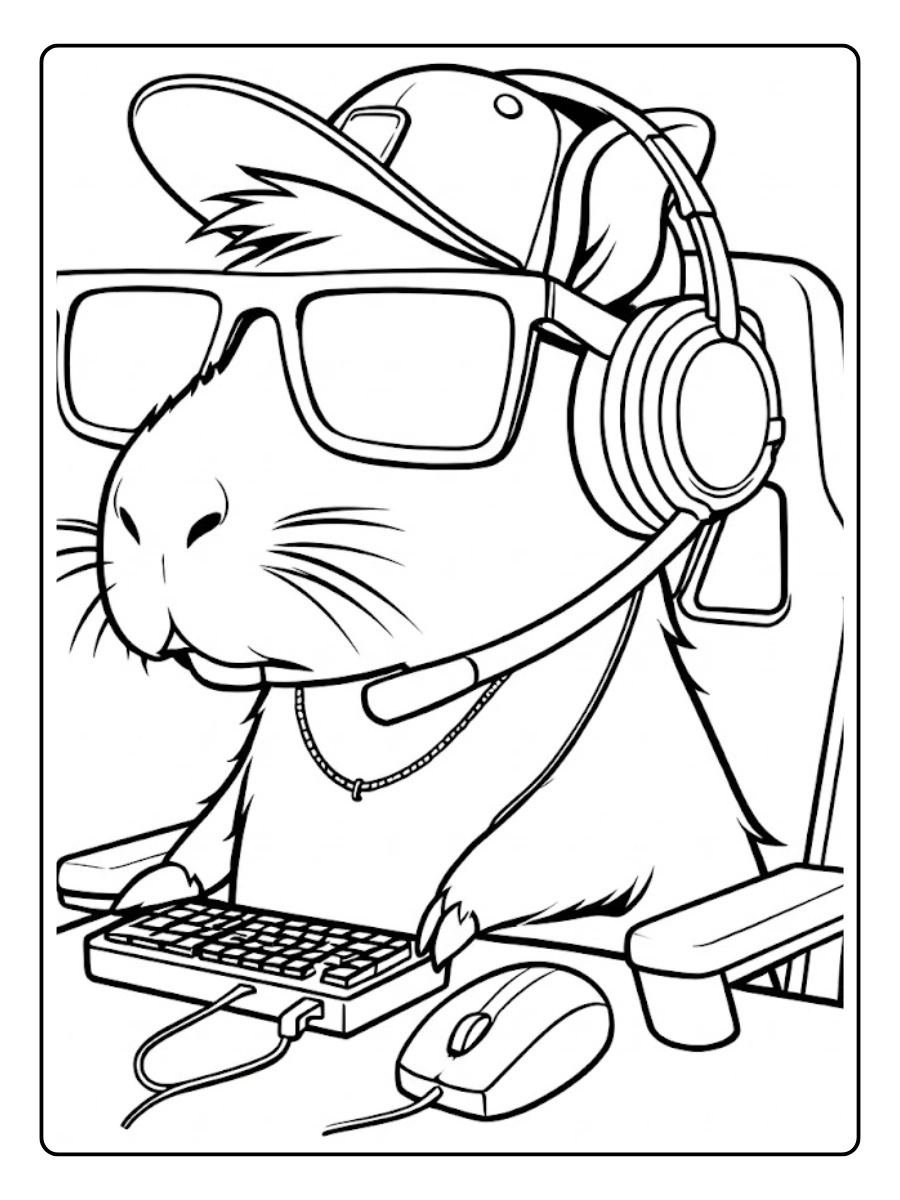 capibara para colorear (2)