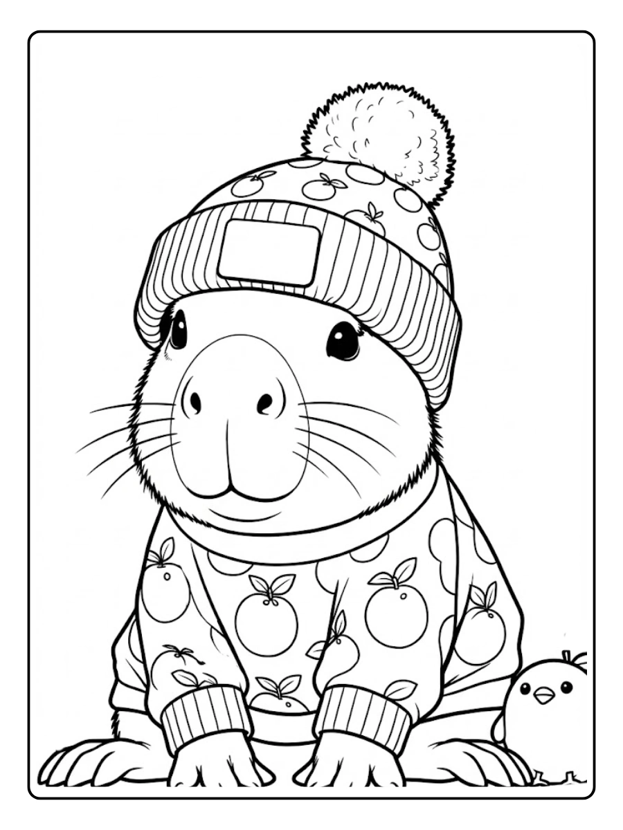 capibara para colorear (3)
