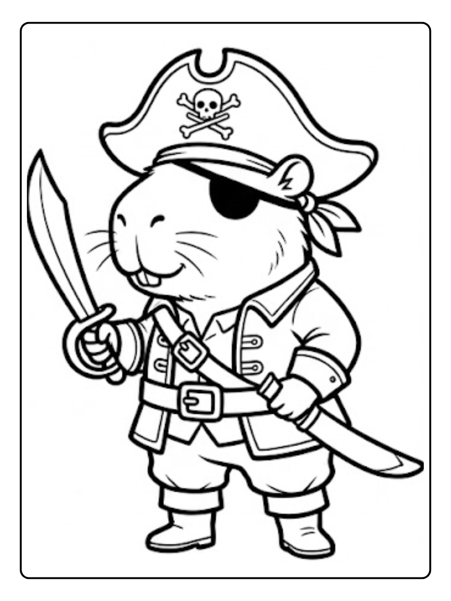 capibara para colorear (6)