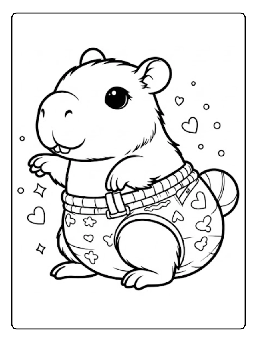 capibara para colorear (7)