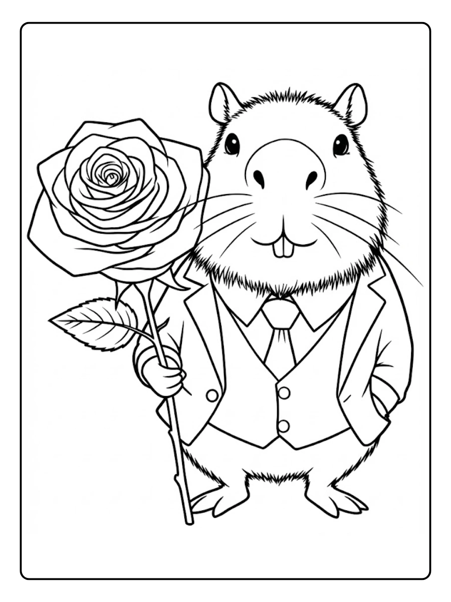capibara para colorear (8)