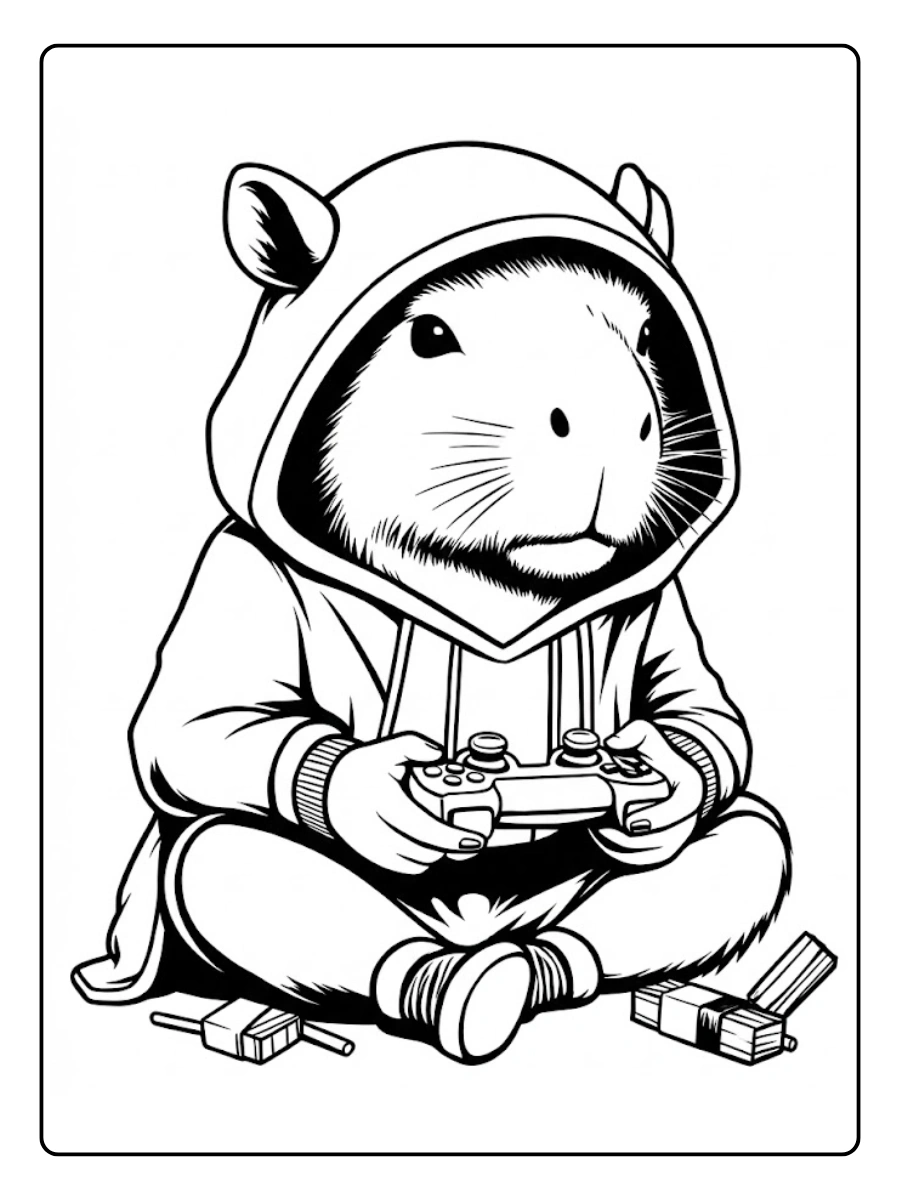 capibara para colorear (9)