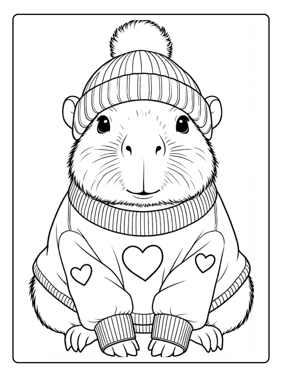 capibara para colorear