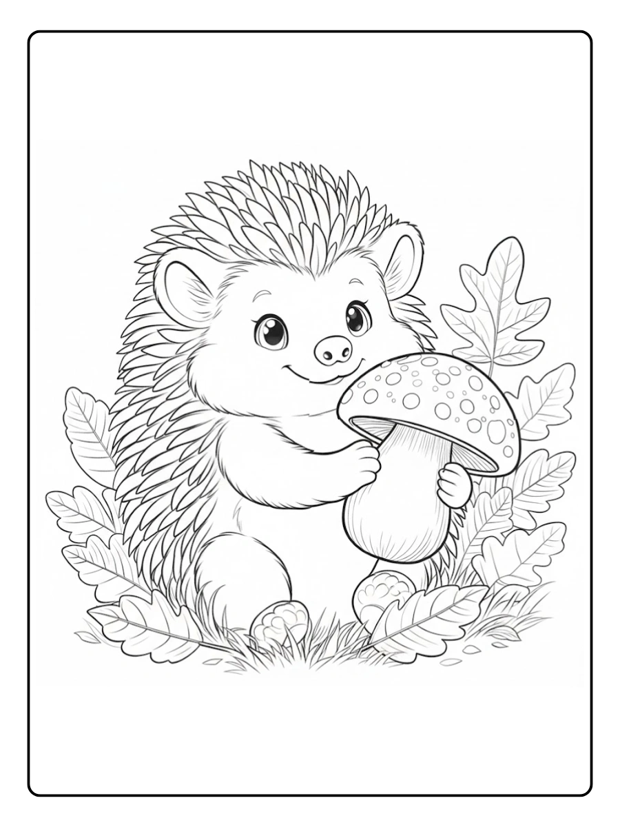 erizo para colorear (10)