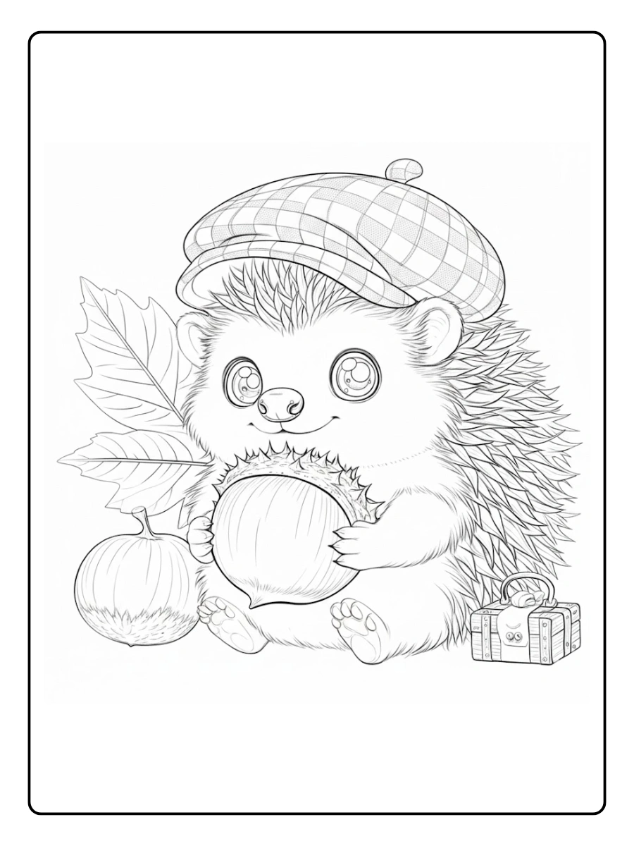 erizo para colorear (14)