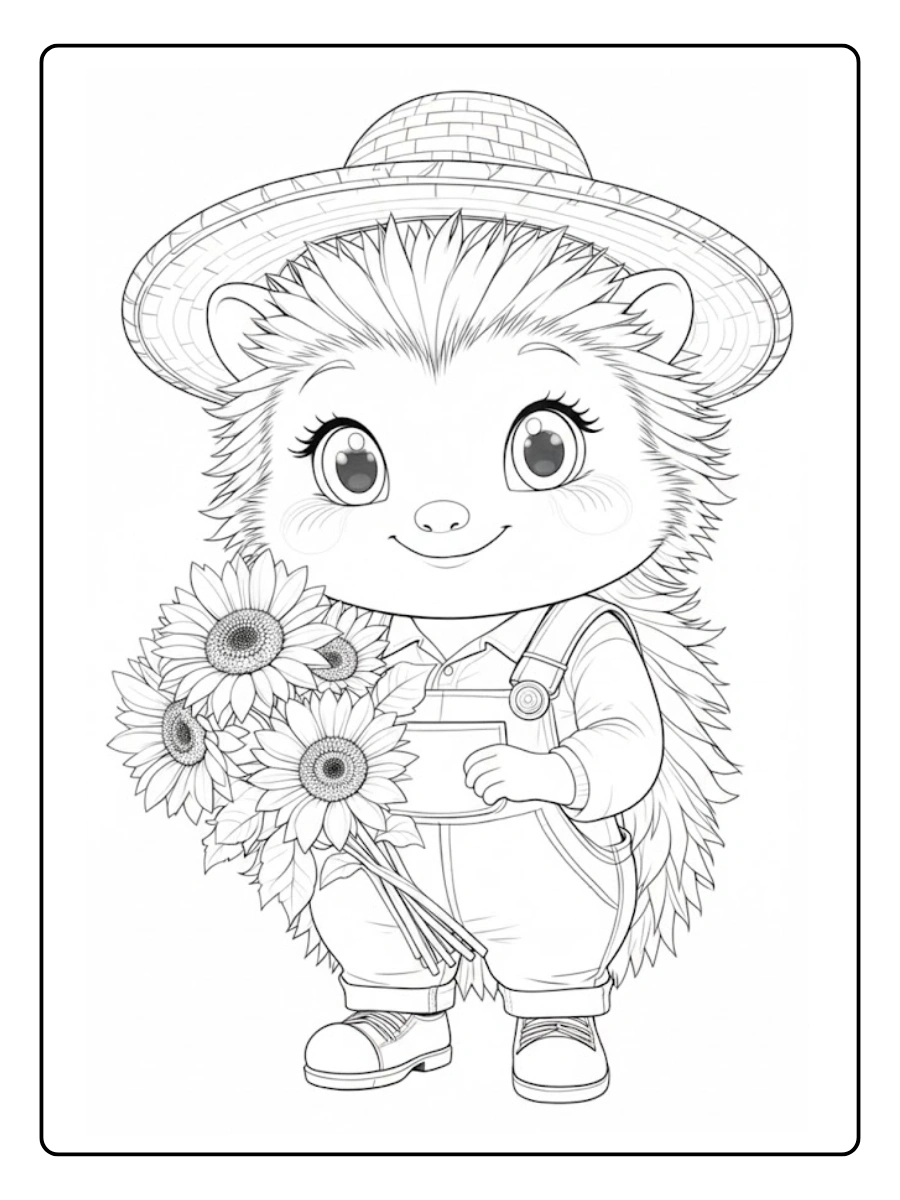 erizo para colorear (3)