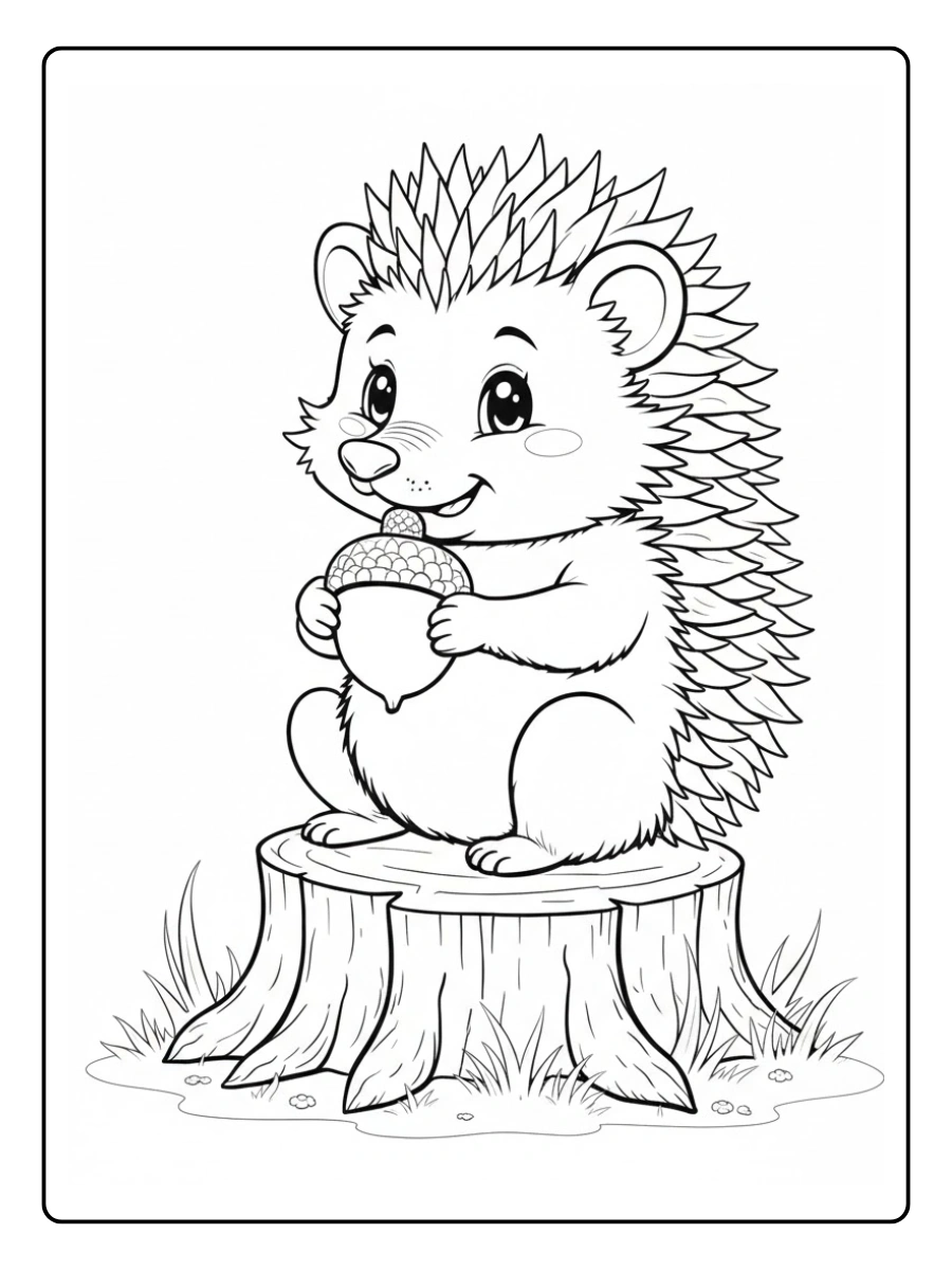 erizo para colorear (4)