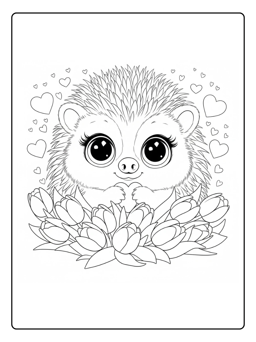 erizo para colorear (5)