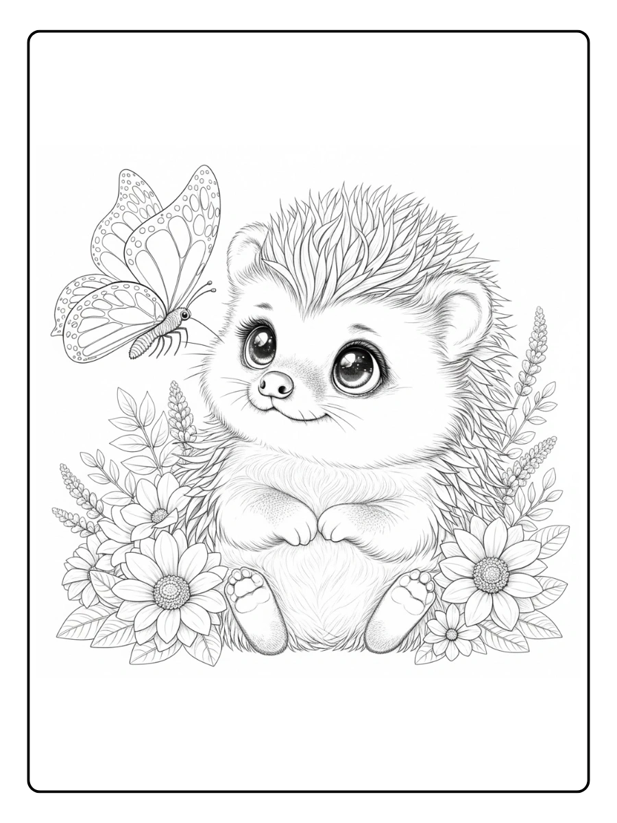 erizo para colorear (8)