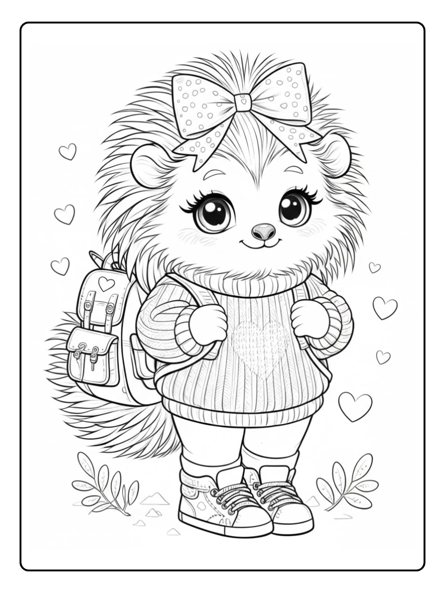 erizo para colorear (9)