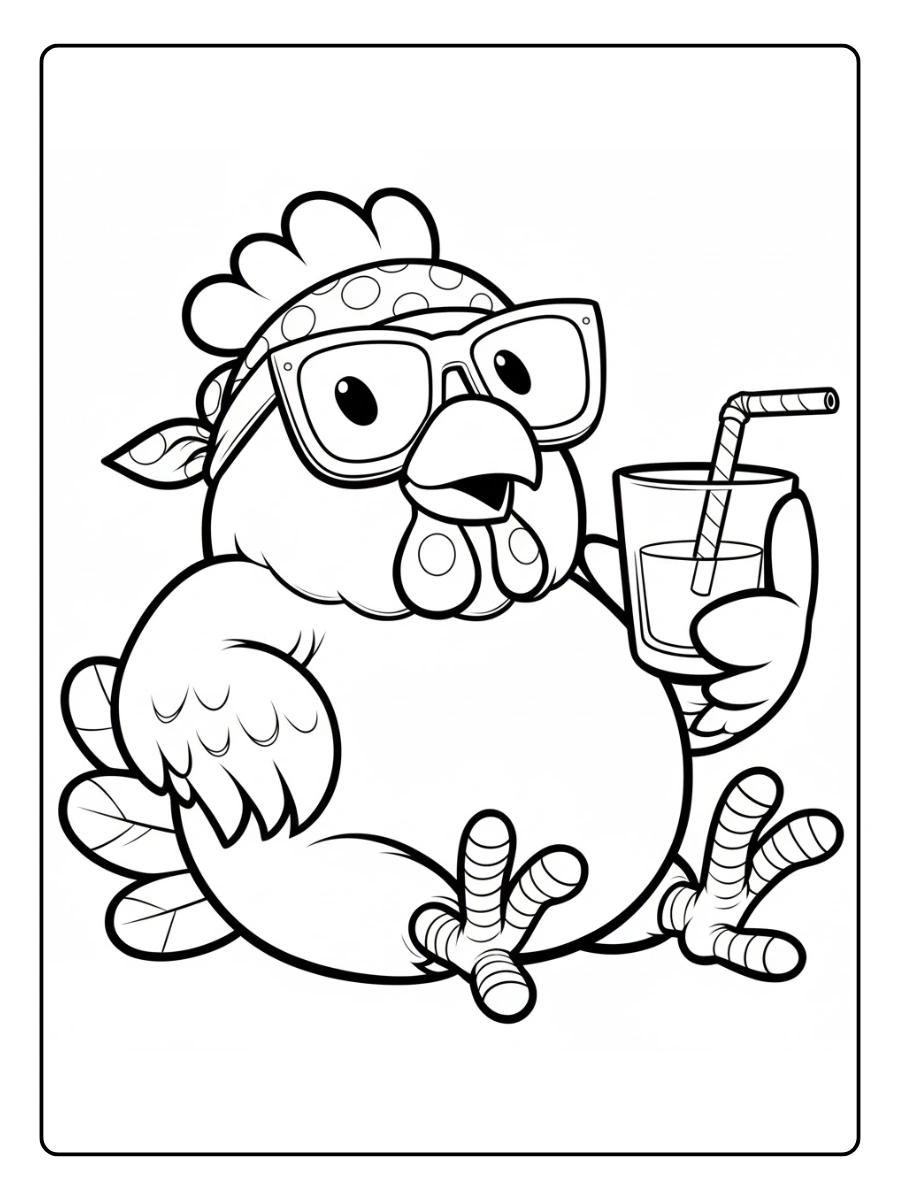 gallina para colorear (10)