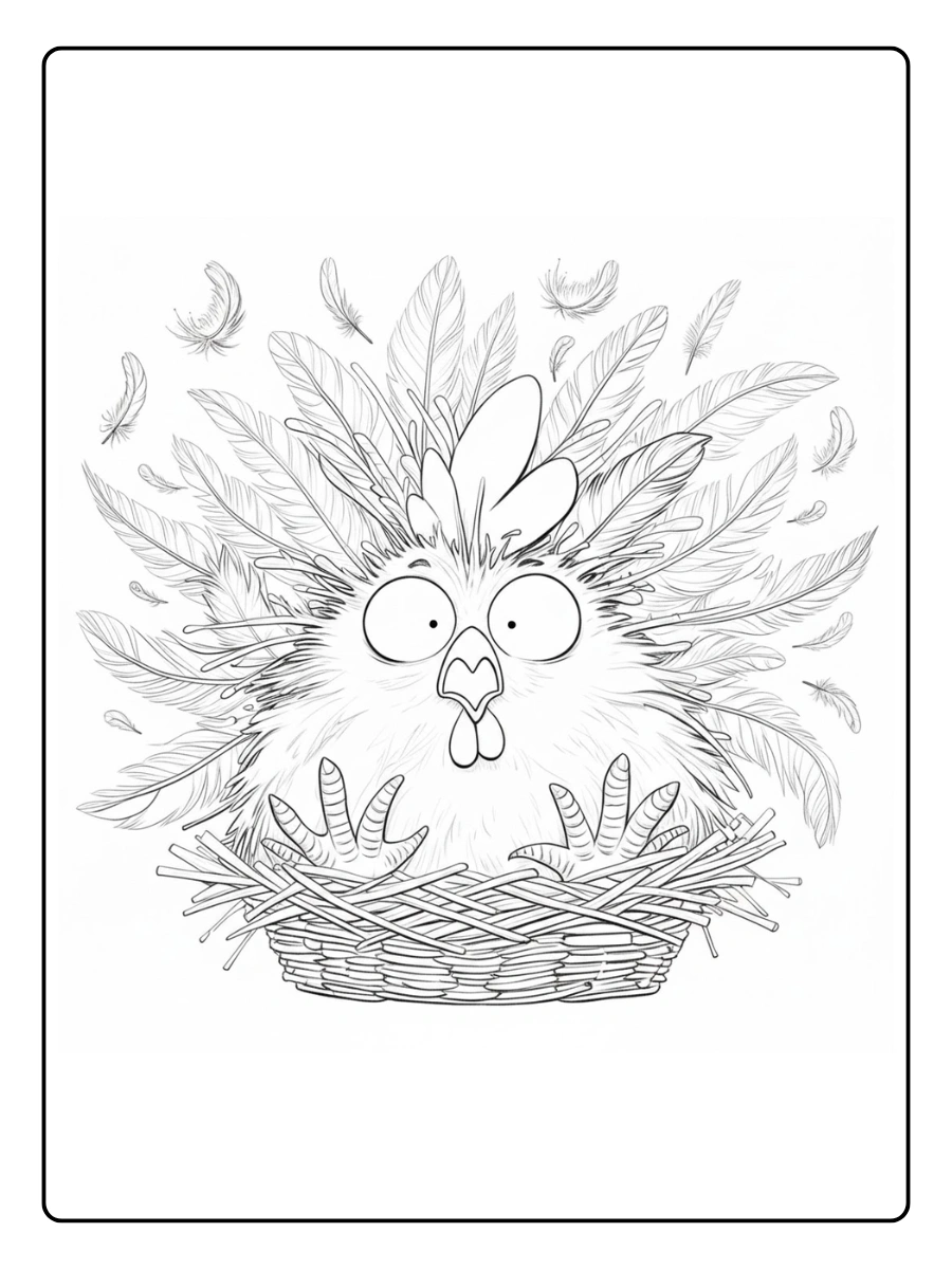 gallina para colorear (11)