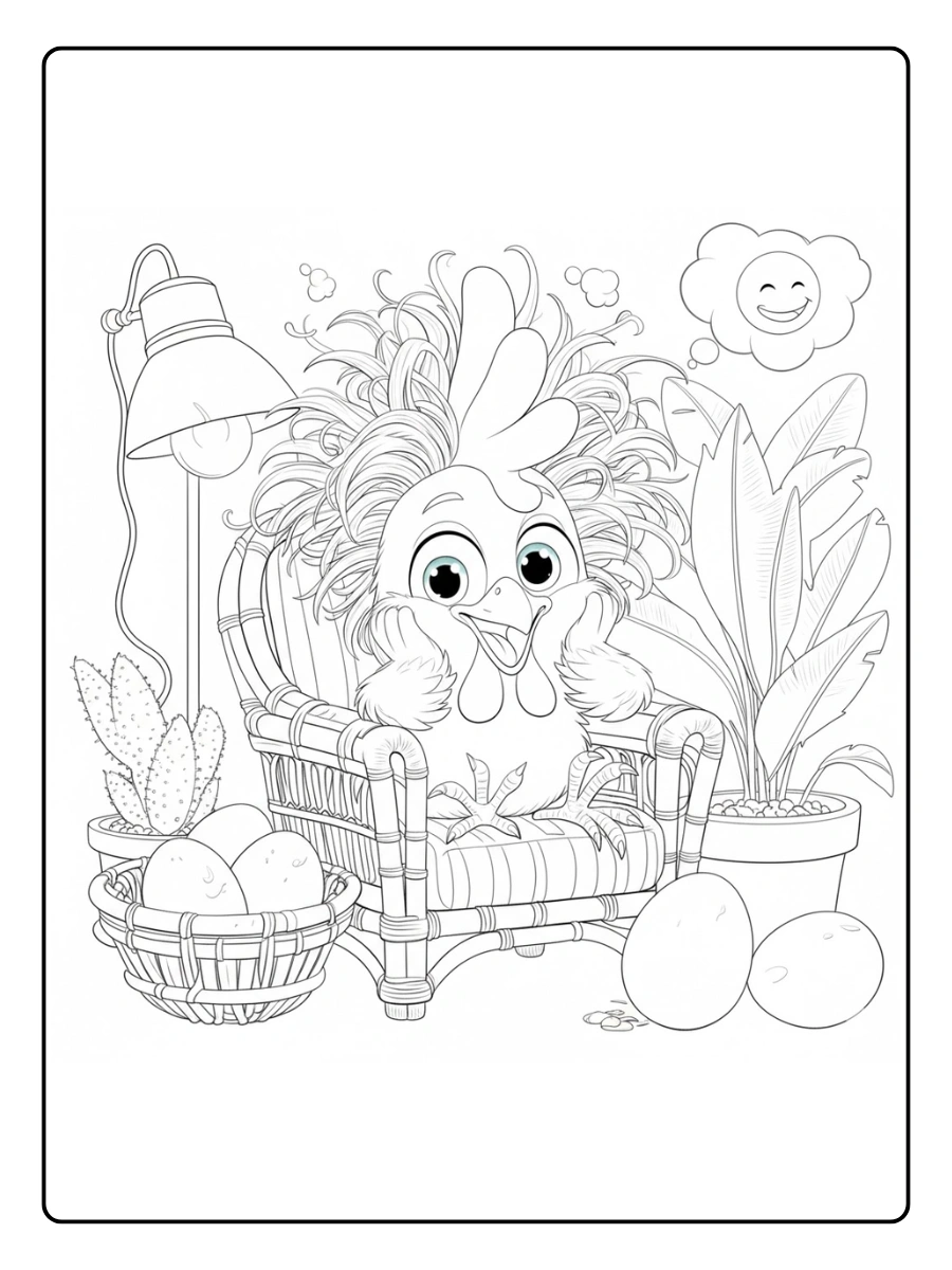 gallina para colorear (12)