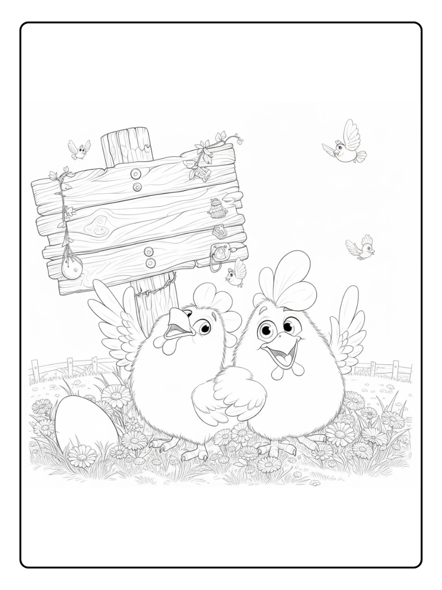 gallina para colorear (14)