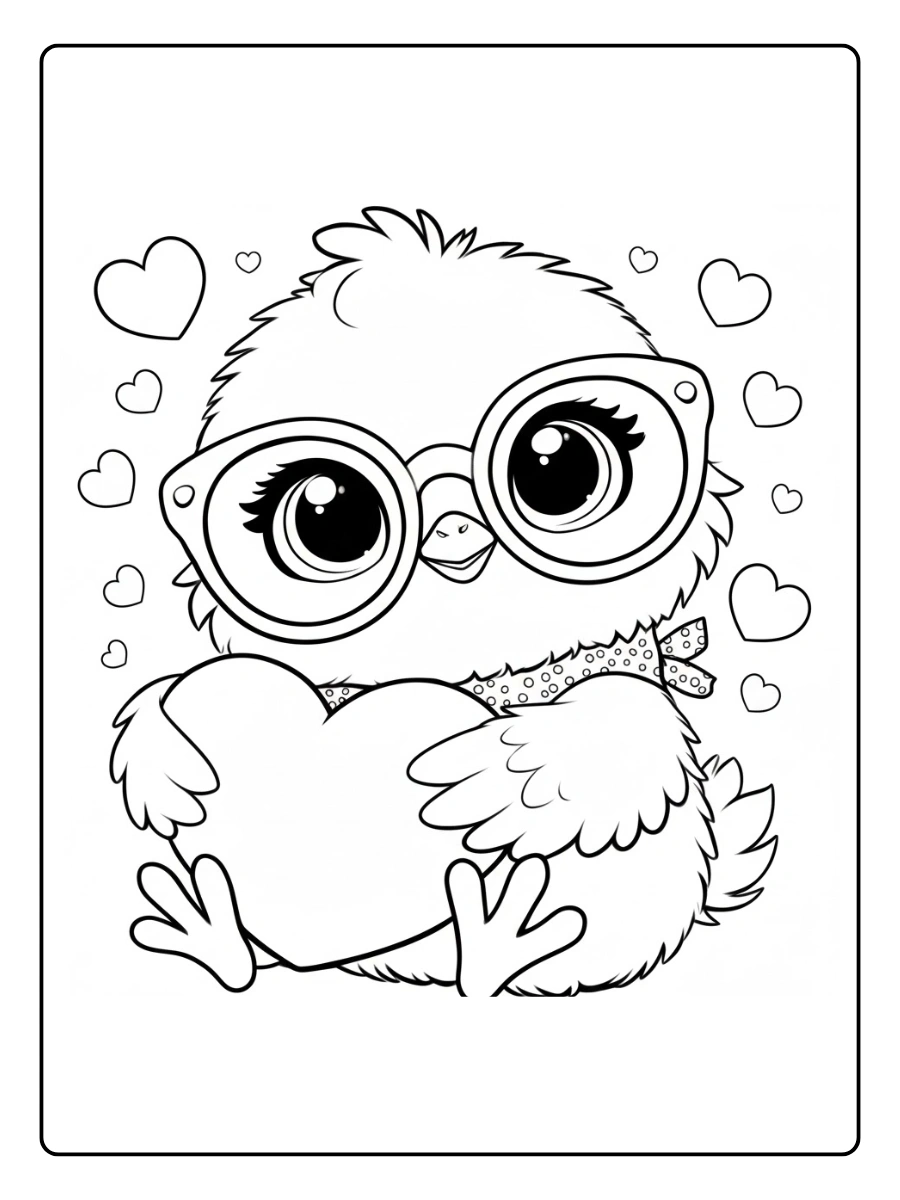 gallina para colorear (15)