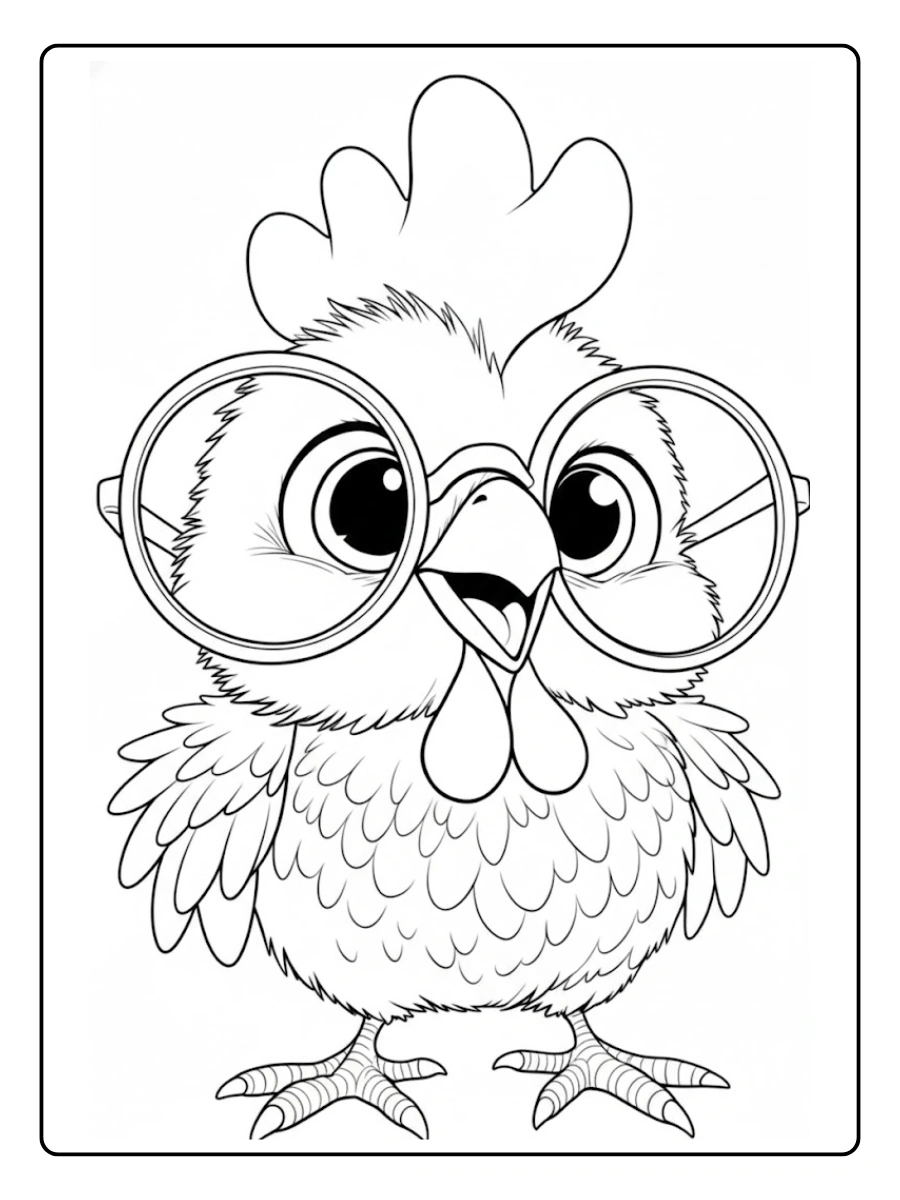 gallina para colorear (3)