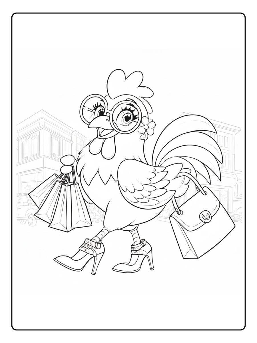 gallina para colorear (6)