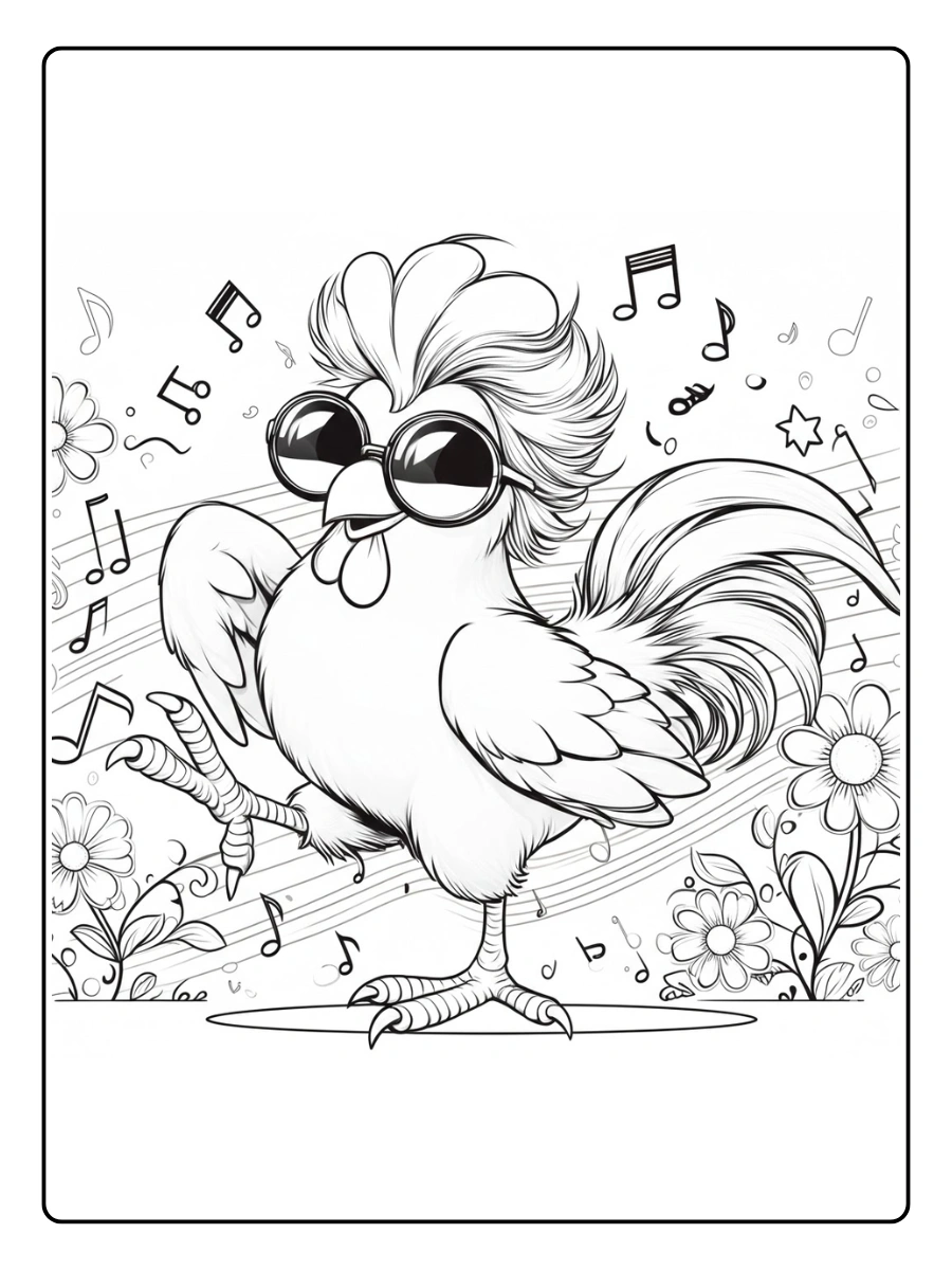 gallina para colorear (8)