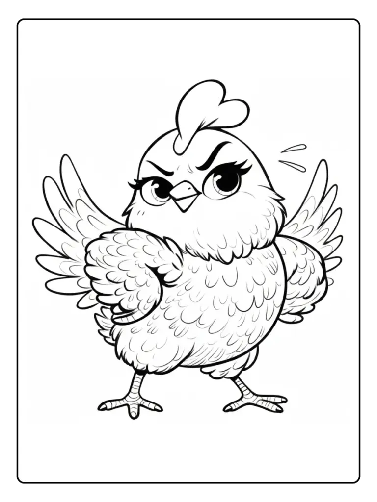 gallina para colorear (9)