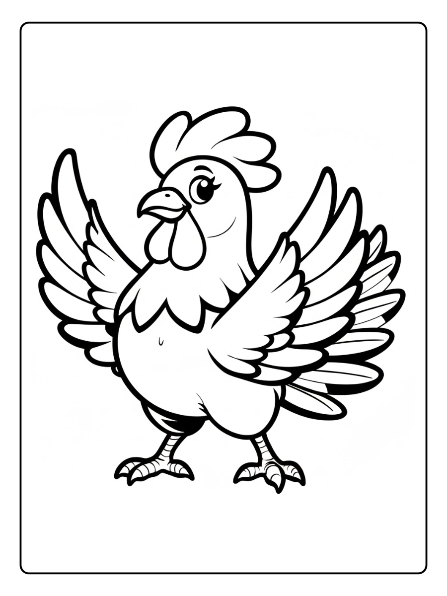 gallo para colorear (12)