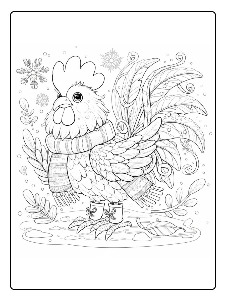 gallo para colorear (13)