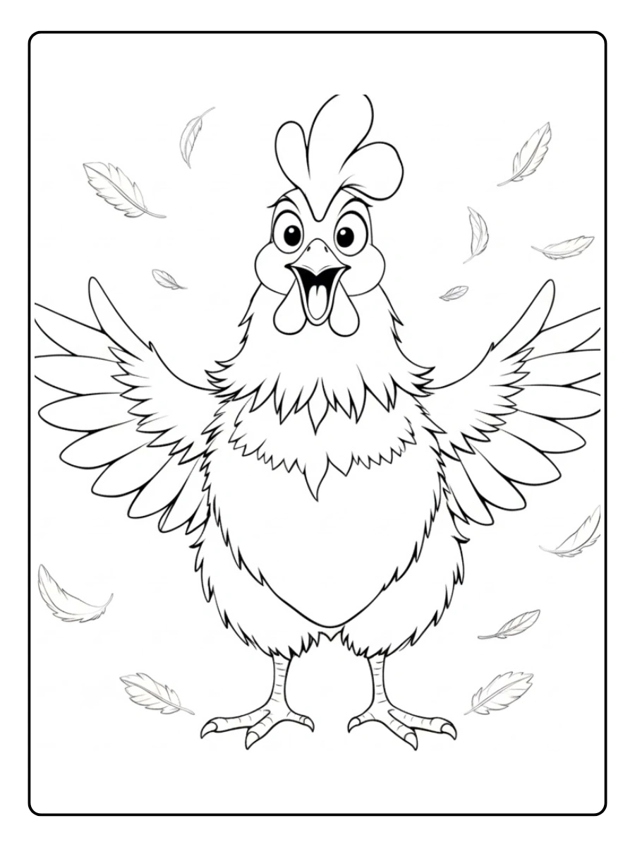 gallo para colorear (2)