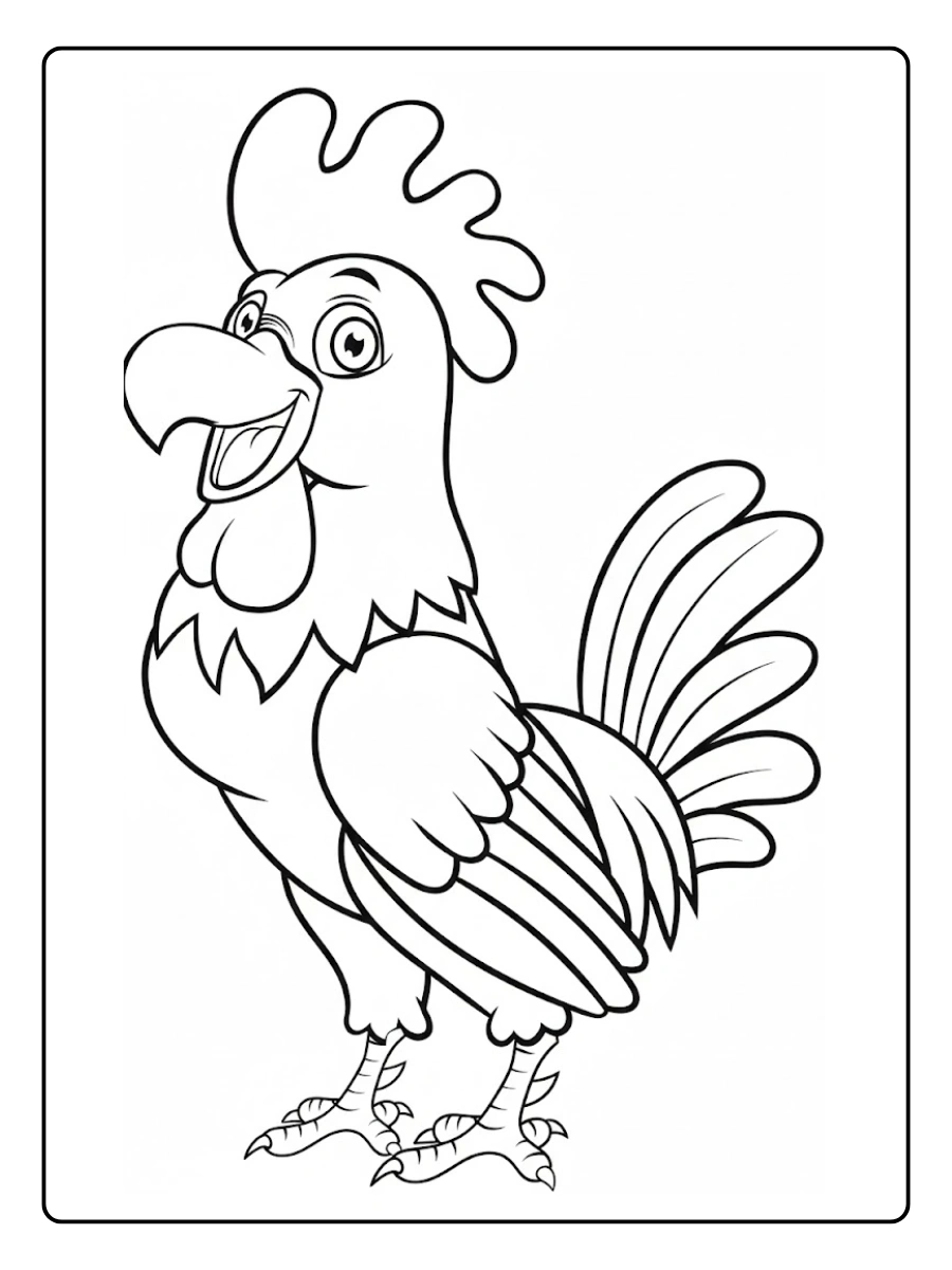 gallo para colorear (3)