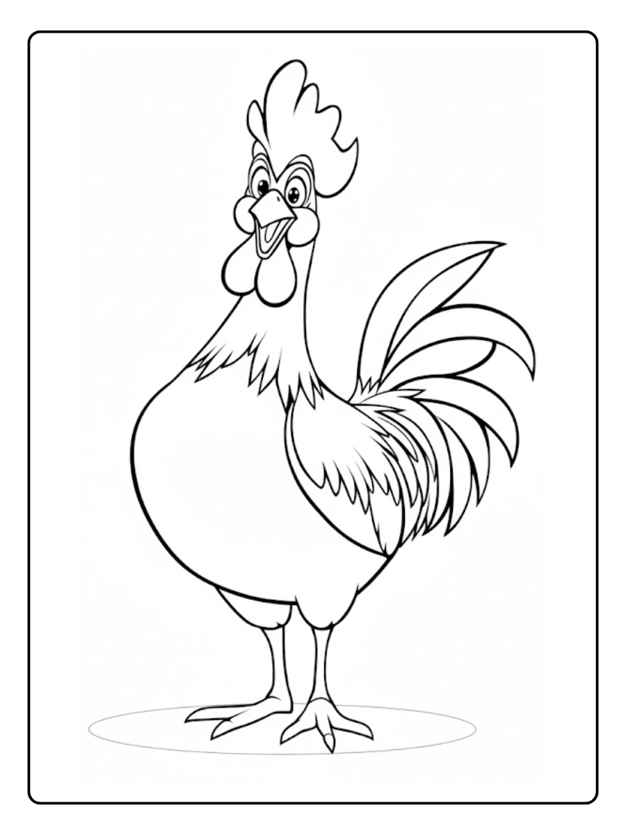 gallo para colorear (4)