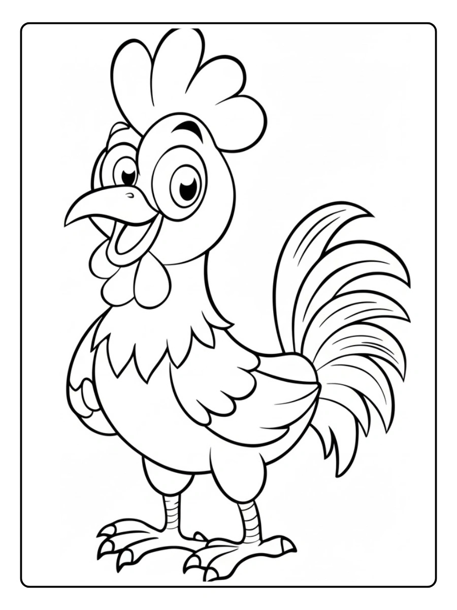 gallo para colorear (6)