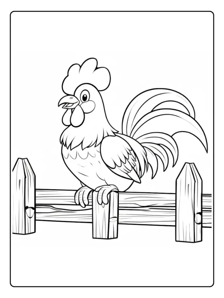 gallo para colorear (7)