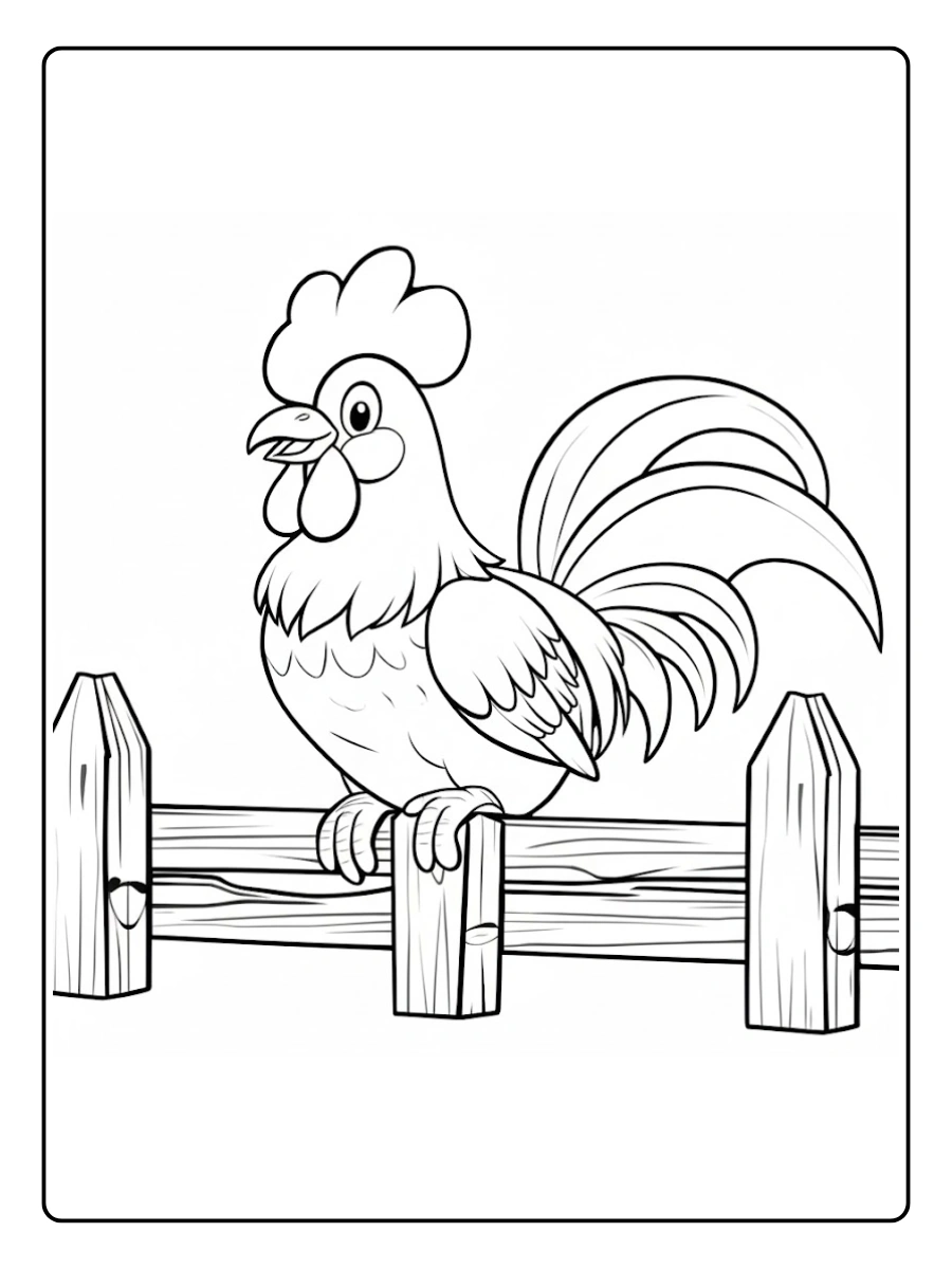 gallo para colorear (7)