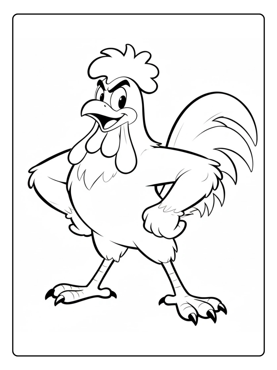 gallo para colorear (9)