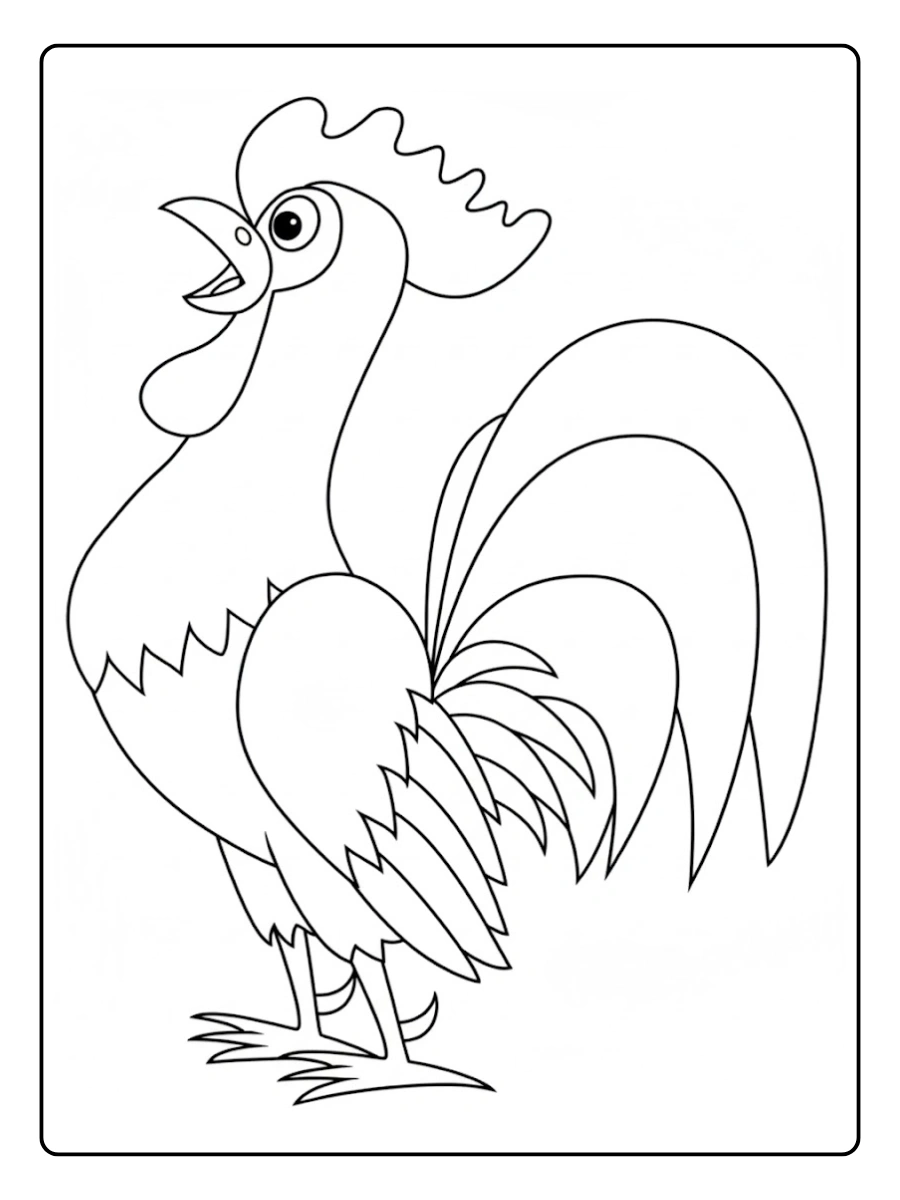 gallo para colorear