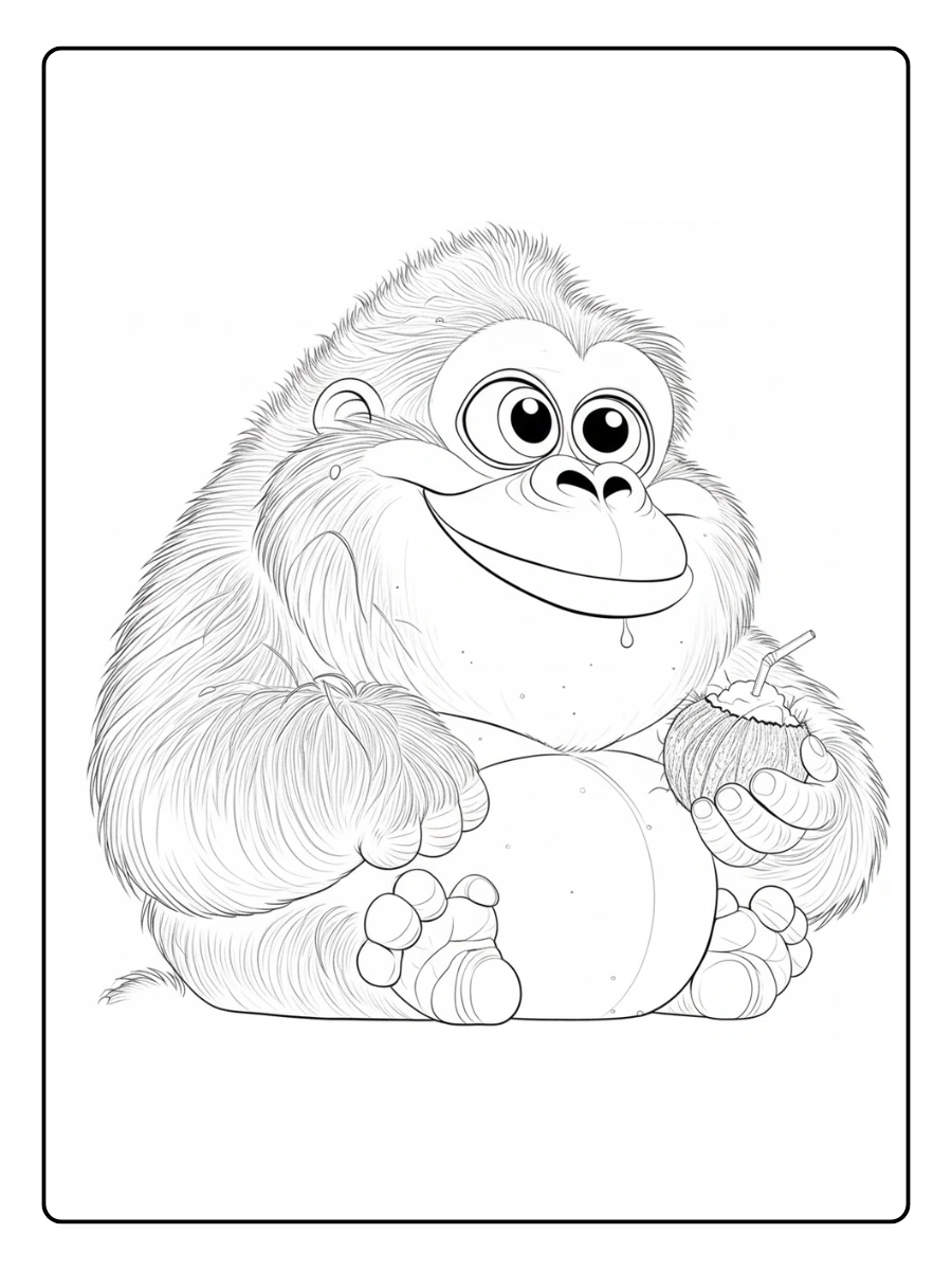 gorila para colorear (10)