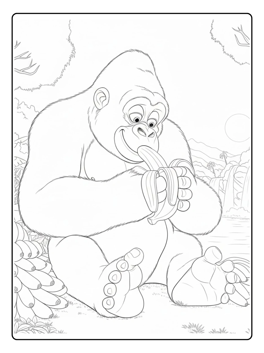 gorila para colorear (11)
