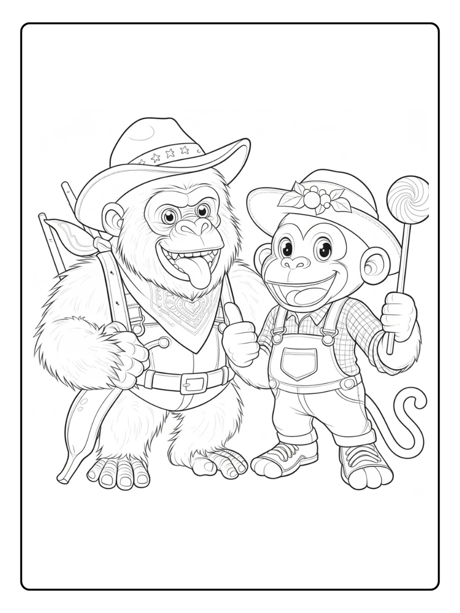 gorila para colorear (12)