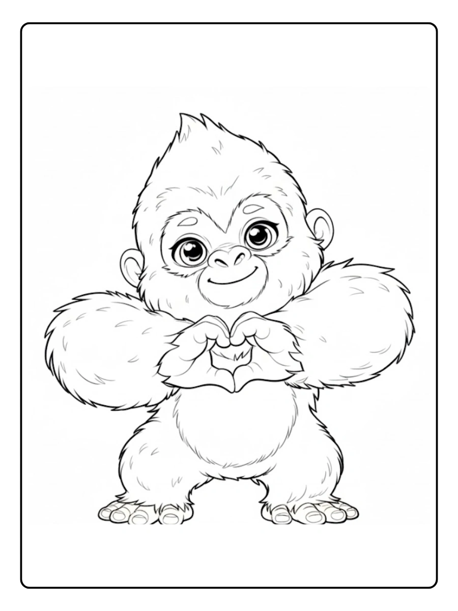 gorila para colorear (13)