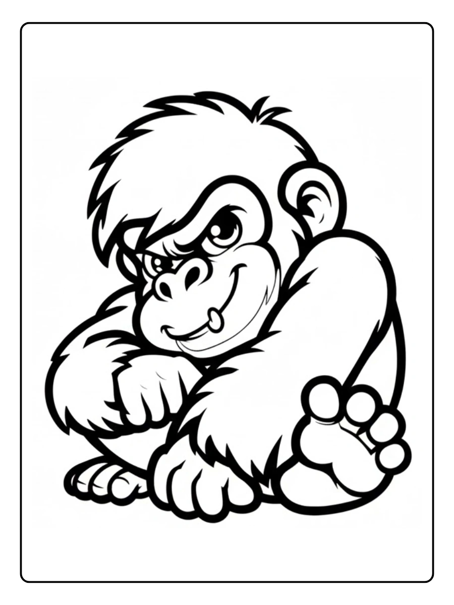gorila para colorear (15)