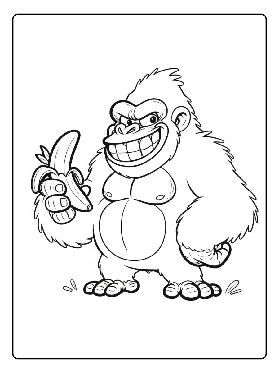 gorila para colorear (4)