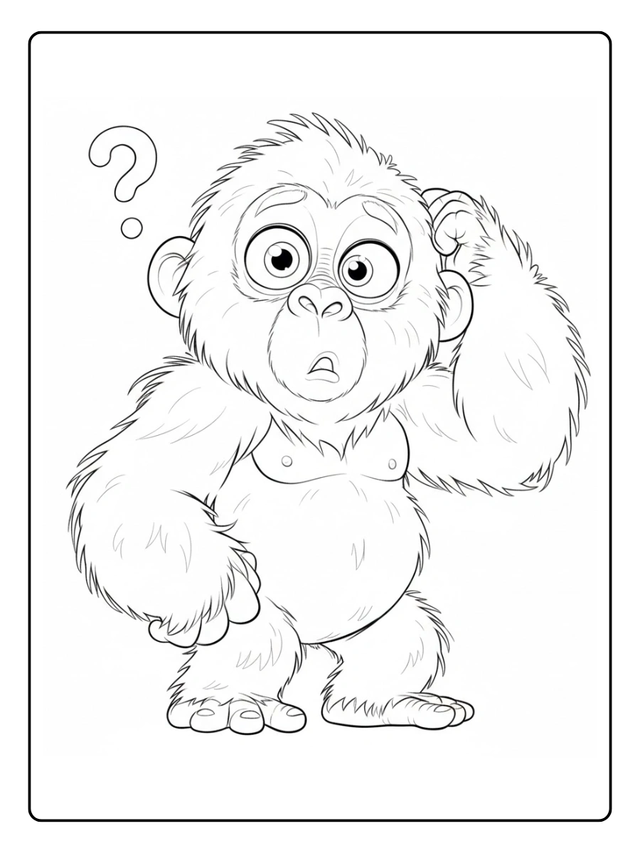 gorila para colorear (5)