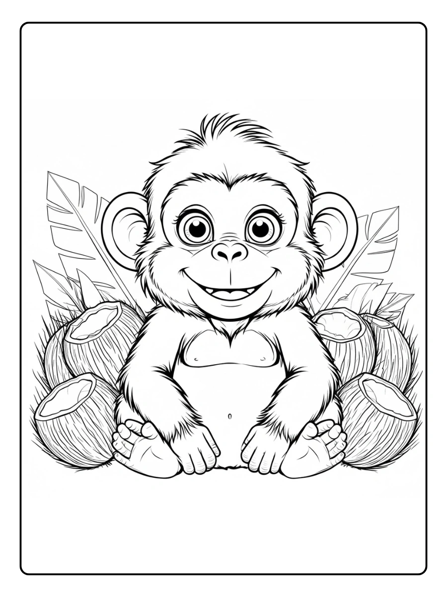 gorila para colorear (6)