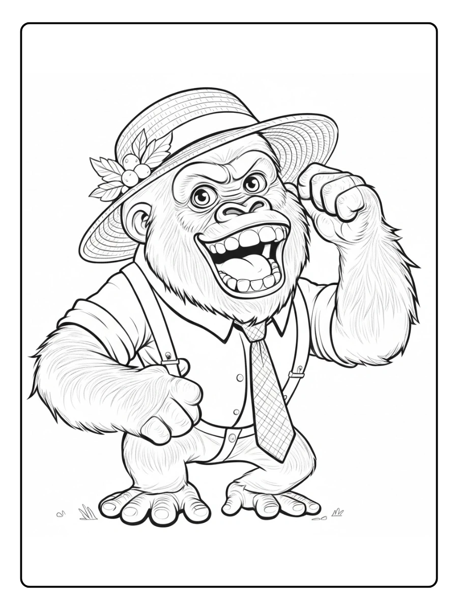 gorila para colorear (7)