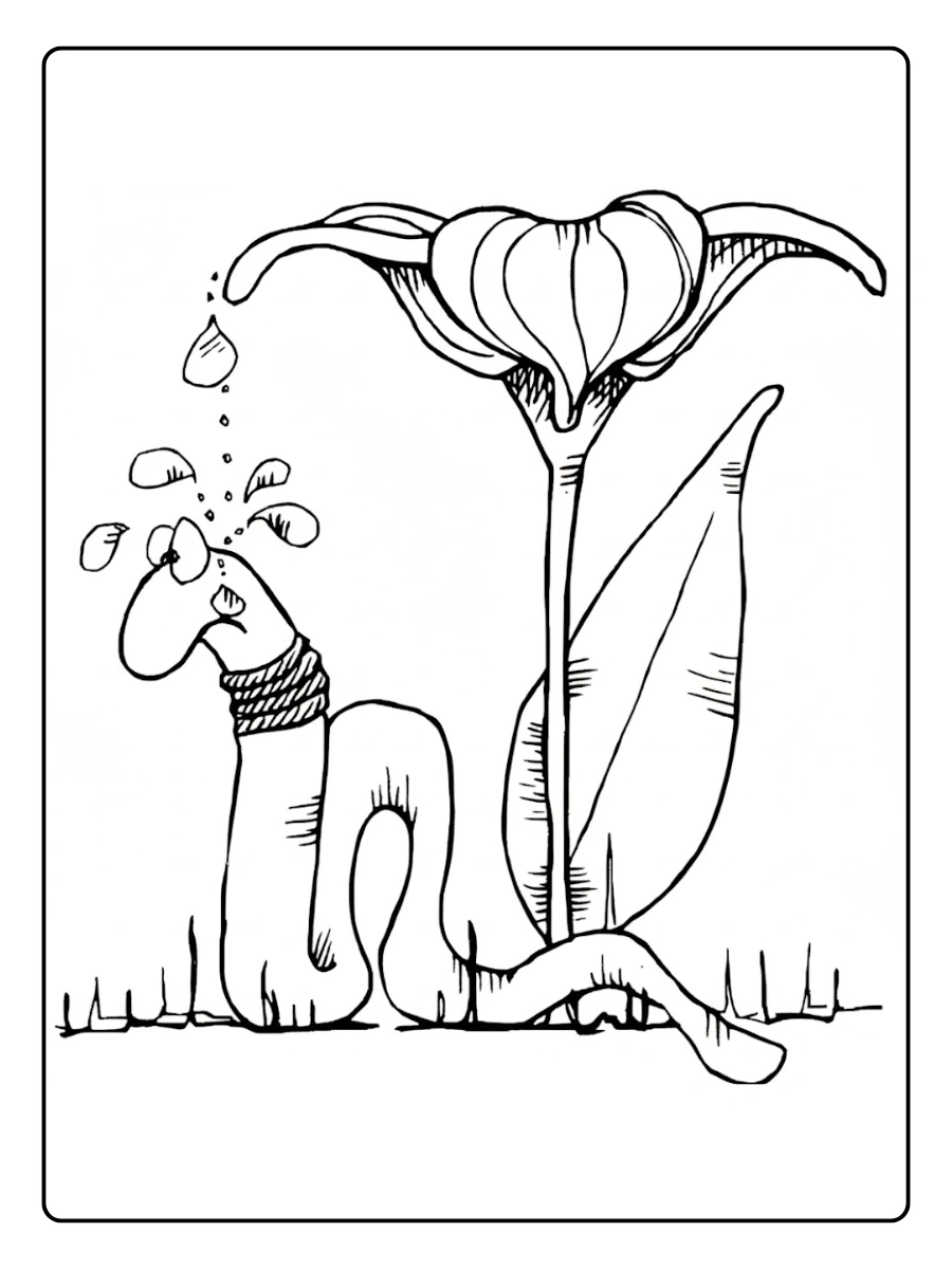 lombrises para colorear (15)