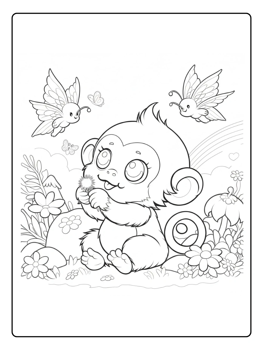 mono para colorear (10)