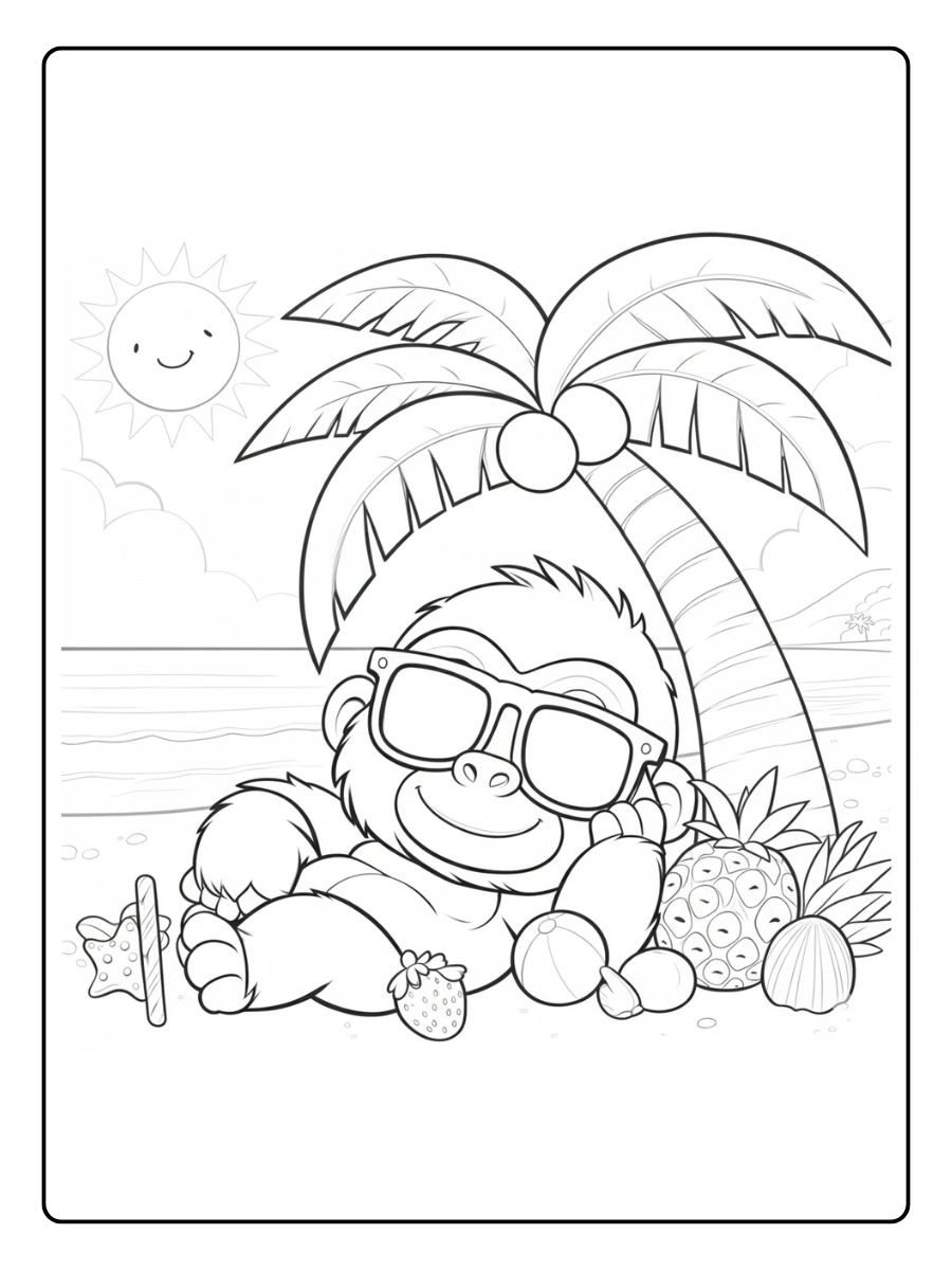 mono para colorear (13)