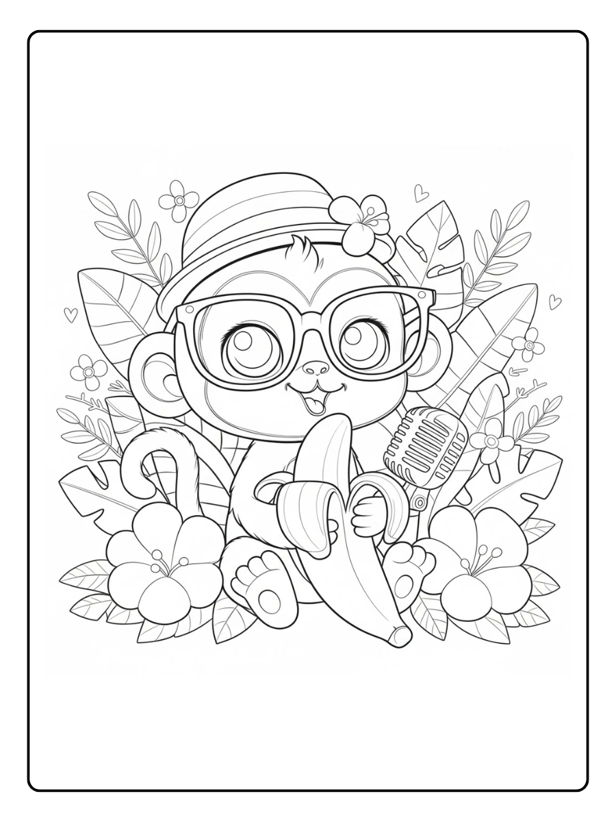 mono para colorear (3)