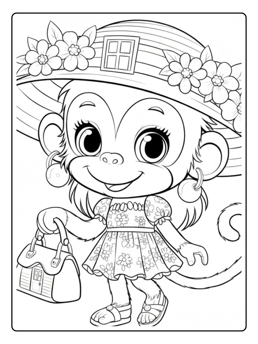 mono para colorear (4)