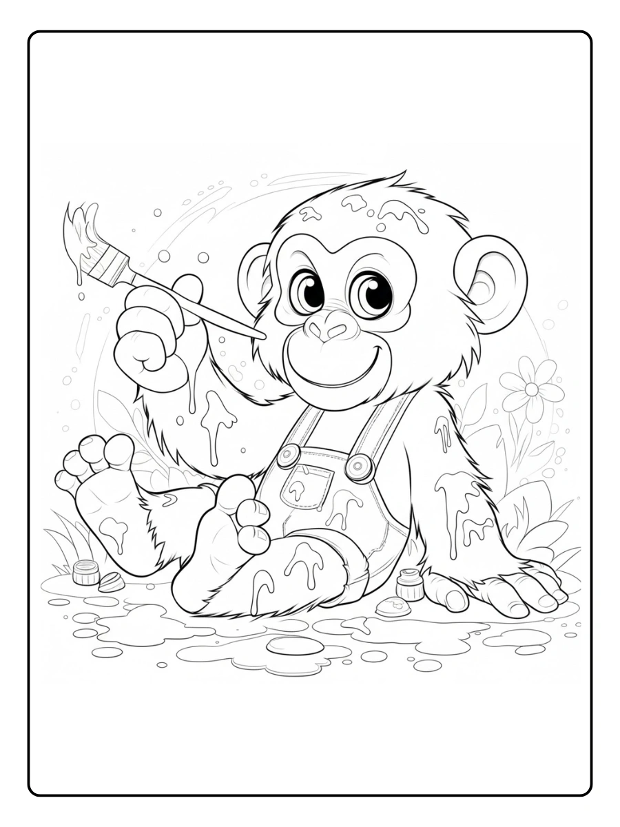 mono para colorear (5)