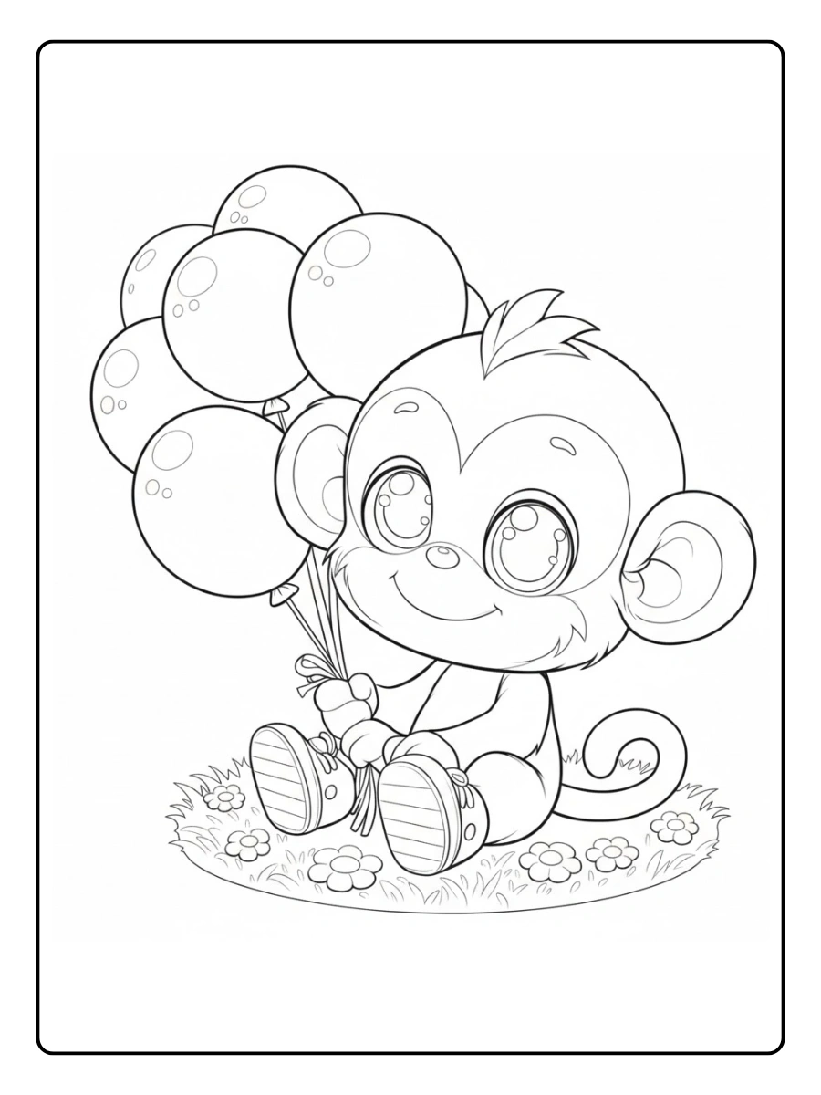 mono para colorear (7)