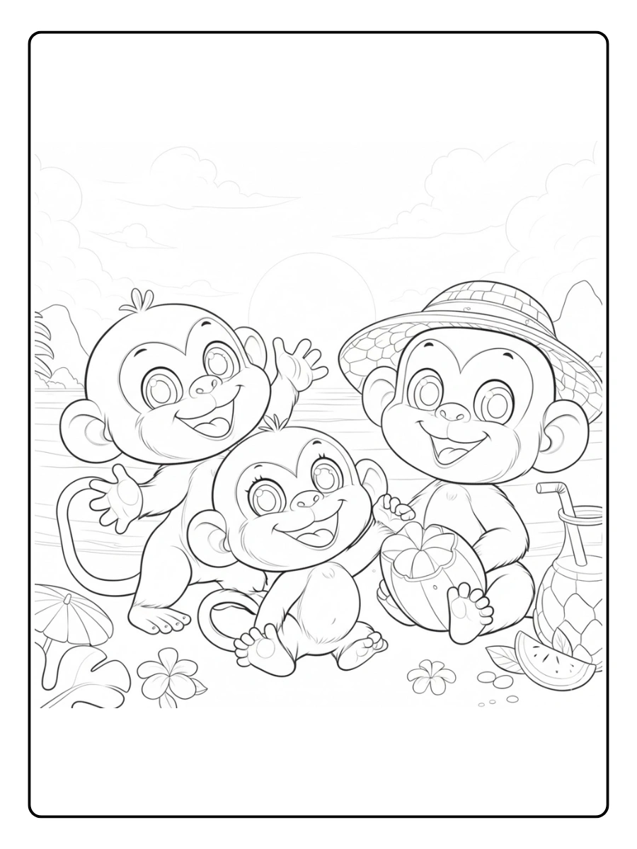 mono para colorear (8)